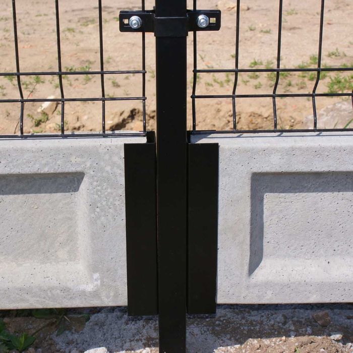 Ogrodzenie panelowe 3D 153cm grafit RAL7016/ Panel + Słupki/ BORDUM