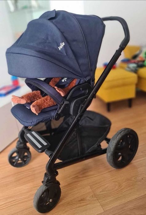 Carrinho De Passeio Joie Chrome Azul +Joie Baby Cadeira Auto I-level + base Isofix cor Gray
