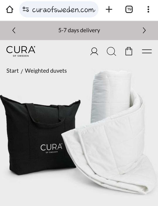 Cobertor pesado CURA 11Kgs 150x210cm