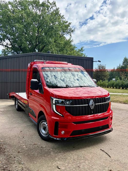 Renault MASTER LAWETA Pełny Lakier LUX Automat  Czerwony - Automat - Szybki Termin - Finansowanie dla nowych firm