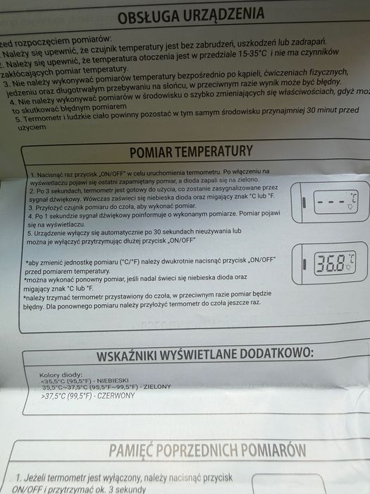 Dotykowy termometr elektroniczny Intec HM-368