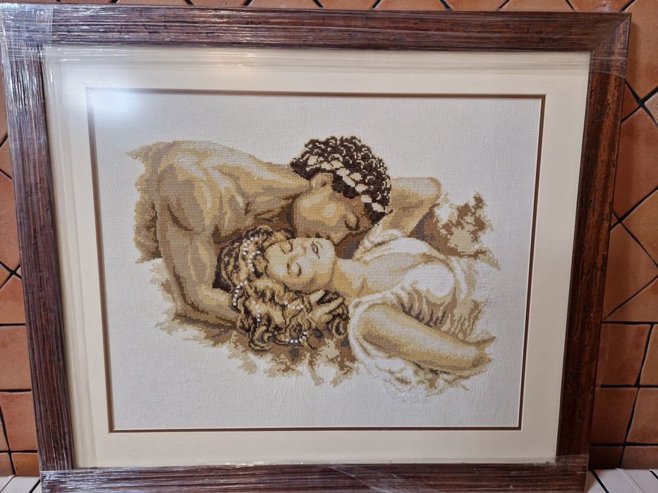 Quadro Beijo dos Deuses ponto cruz