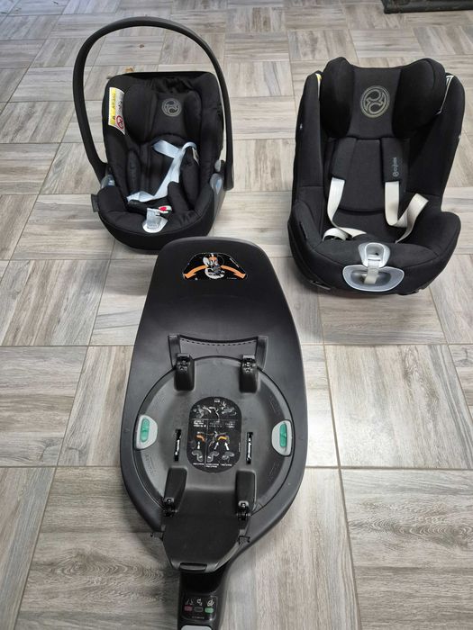 Cybex Balios S Lux 2w1 + foteliki samochodowe Cybex + baza obrotowa