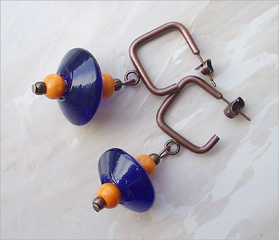 Kolczyki handmade szkło weneckie