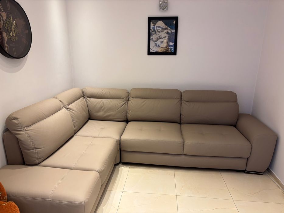 Sprzedam narożnik z funkcją spania z eko skóry