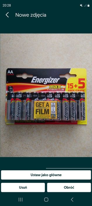 Bateria AA Energizer 20 sztuk