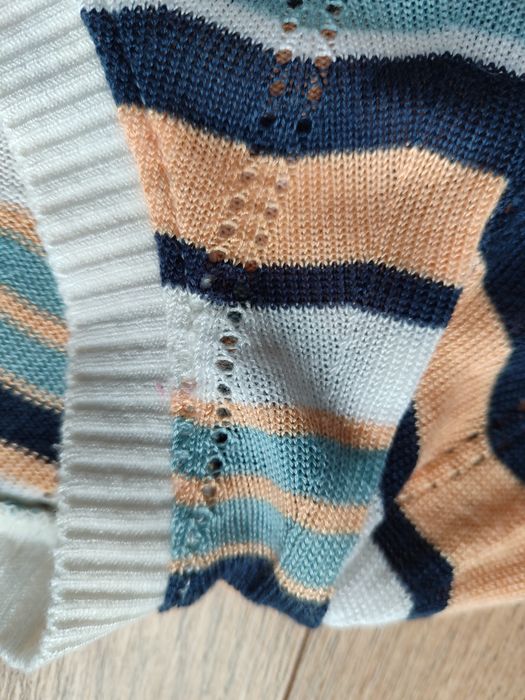 Krótki rozpinany sweter vintage S/M Dolce Vita bolerko, narzutka 36/38