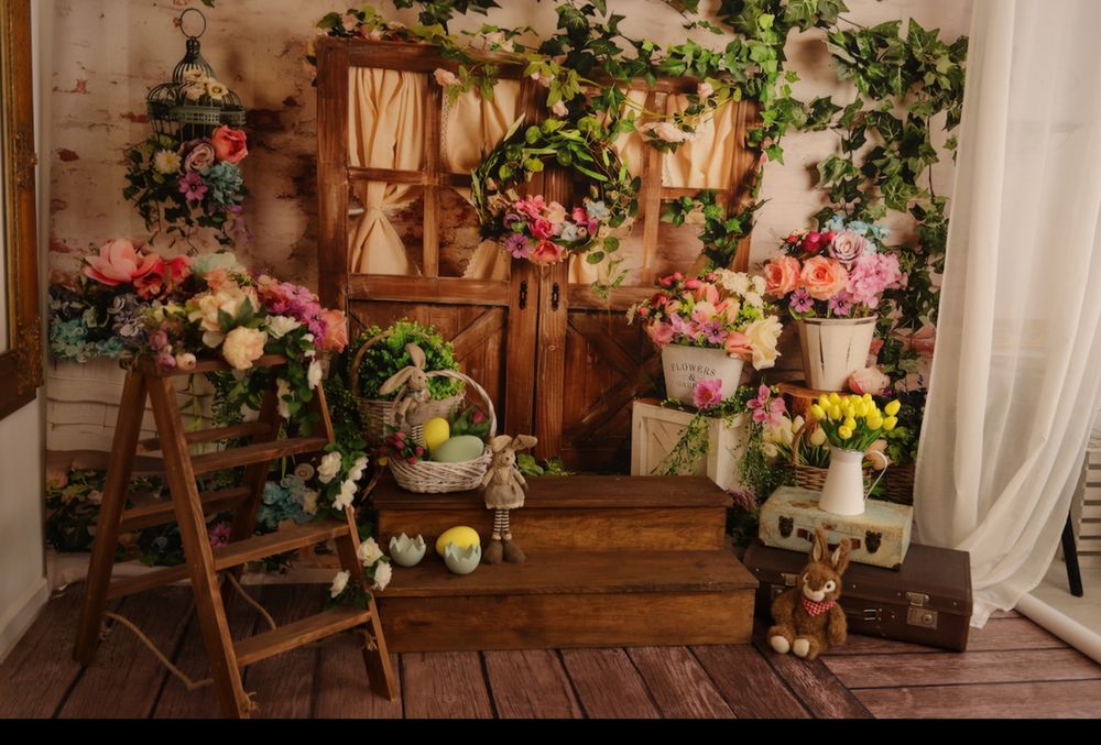 Tło fotograficzne  materiałowe wiosenne