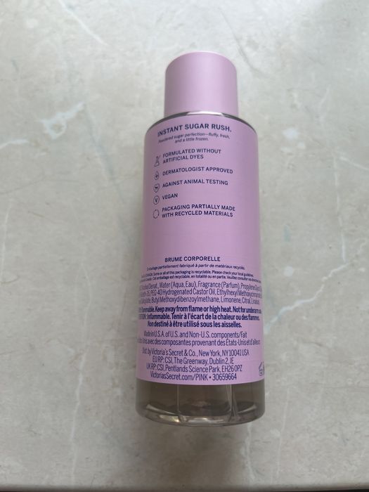 pink body mist glazed fresh&clean