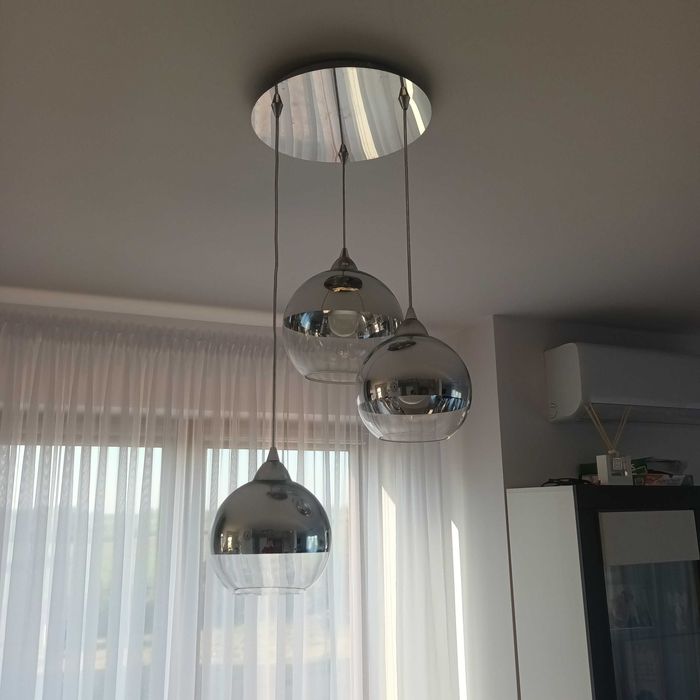 Żyrandol 3 kule chrom