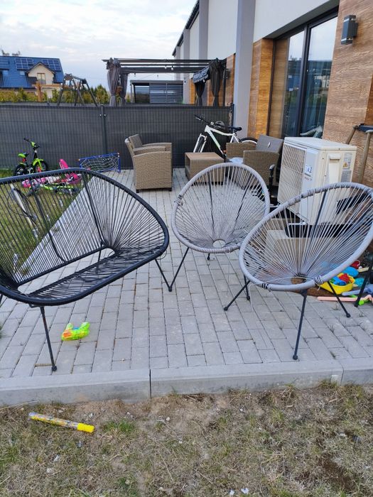 Meble ogrodowe  2 fotele i sofa