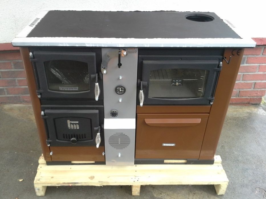 Termomont Temy + PRO 25 kocioł kuchenny, kuchnia z c.o. brąz lewa