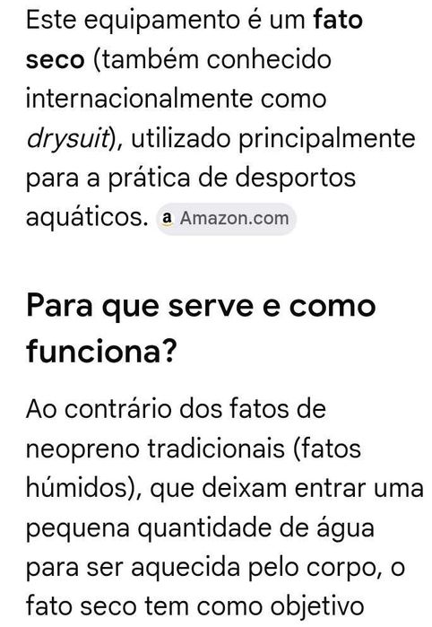 Fato seco OCEAN RODEO em bom estado
