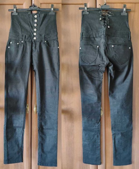 Jeansy z wysokim stanem jak gorset