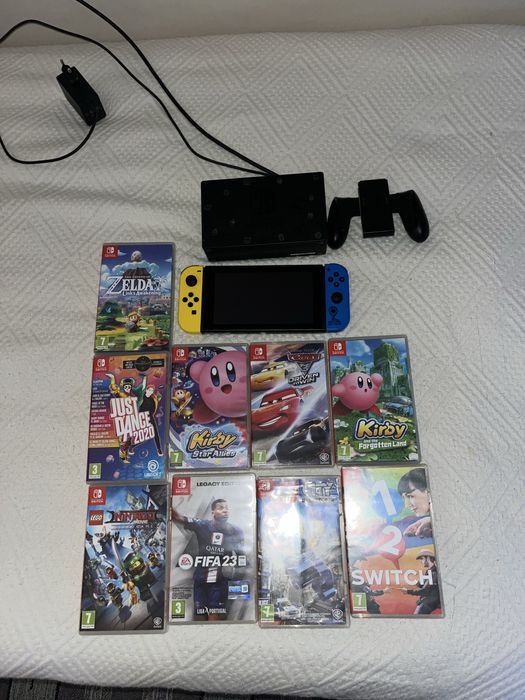 Nintendo switch edição limitada + 9 jogos
