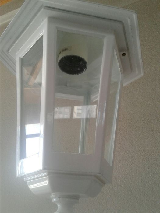 Lanterna candeeiro exterior jardim branco