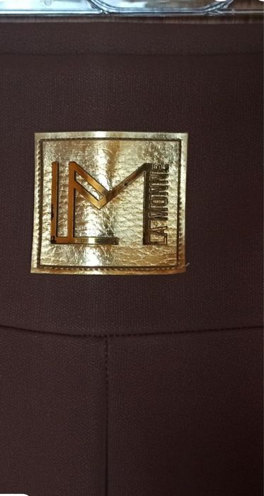 Legginsy La monne nowe rozmiar M czekoladowe eko skóra