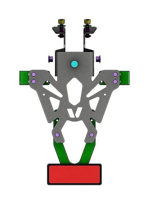 suporte matricula kawasaki er-6 f/n -443194