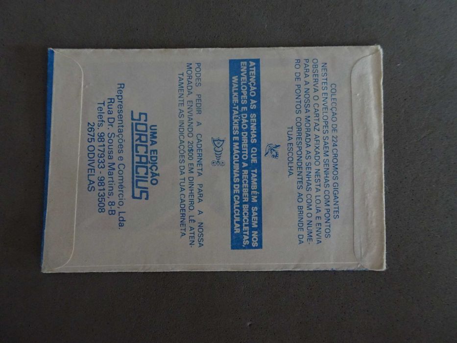 Carteira de cromos fechada Festa do Futebol 81/82