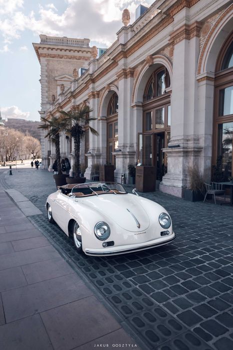 Porsche 356 do ślubu kabriolet cabrio auto reklama sesja  boho glamour