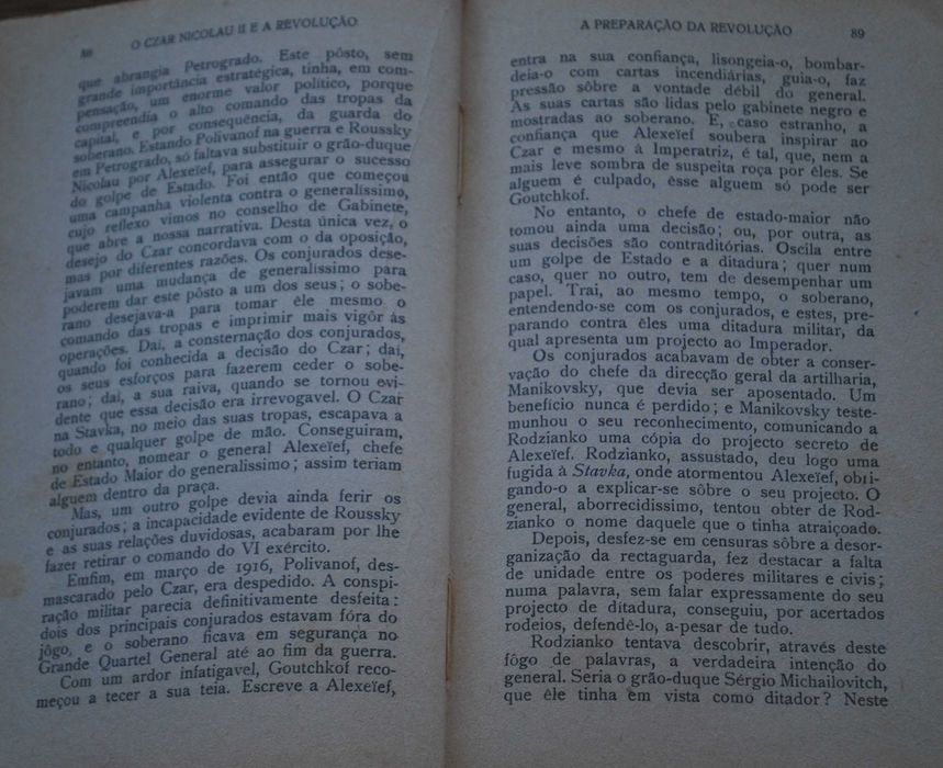 O Czar Nicolau II e A Revolução de Jean Jacoby (1.ª Edição 1933)