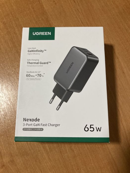 Ładowarka Ugreen Nexode 65w 3 portowa