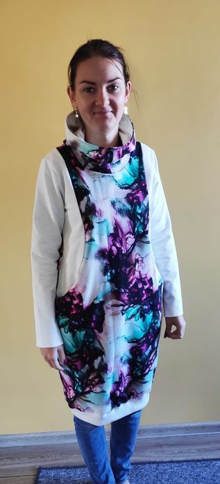 Bluza z kapturem, tunika, sukienka NOWA M