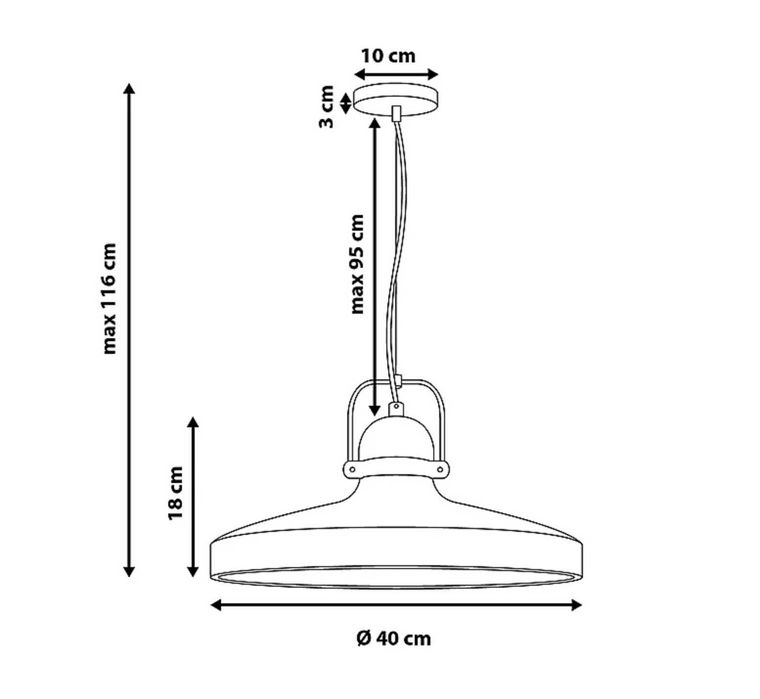Candeeiro de Teto Industrial Cimento