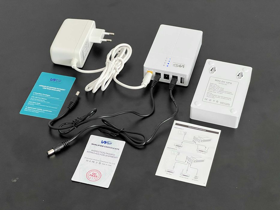 Mini ups ДБЖ WGP 27W 13500mAh безперебійник повербанк для роутера