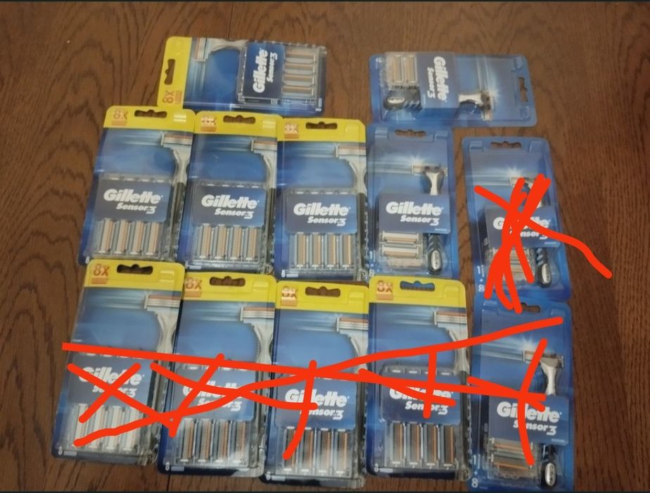 Gillette sensor zestaw ostrzy i raczki