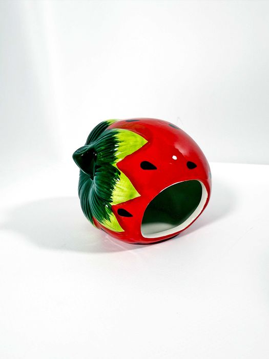 Керамический домик для хомяка/крысы "Клубничка", 12х10х9см. "Вкусно!"