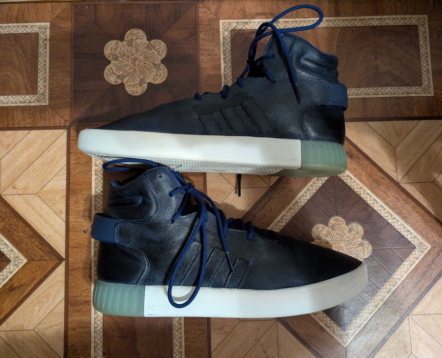 Мужские кожаные ботинки Adidas, размер 43,5( стелька 27,5-28 см)