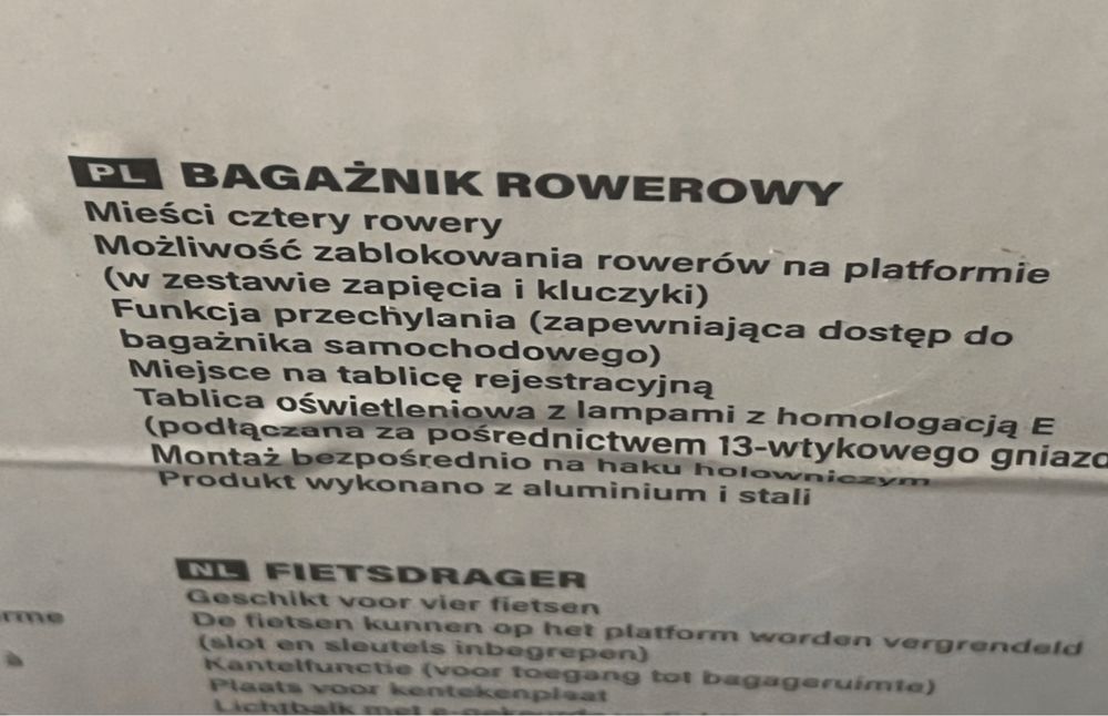 Bagarznik samochodowy na 3 rowey