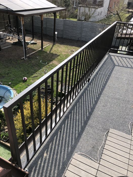 Ogrodzenie panelowe betonowe balustrada schody stalowe