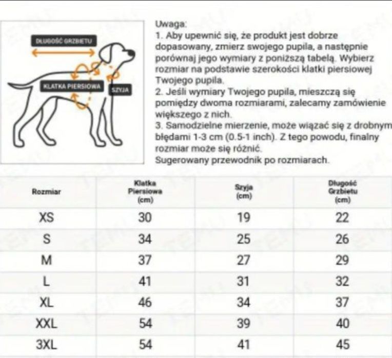 Kamizelka, kurtka zimowa dla psa 3XL