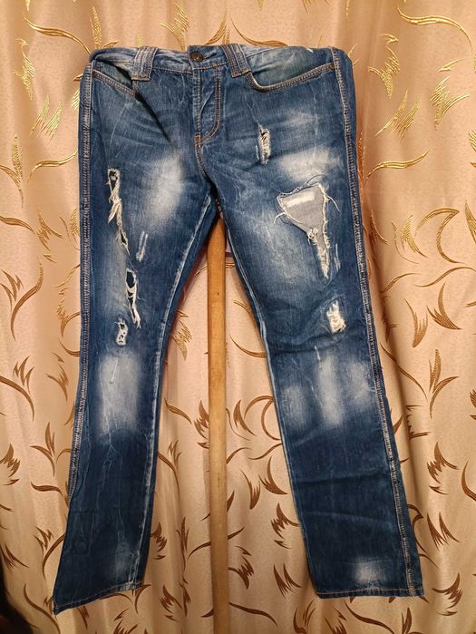 Джинси жіночі стильні рвані синього кольору