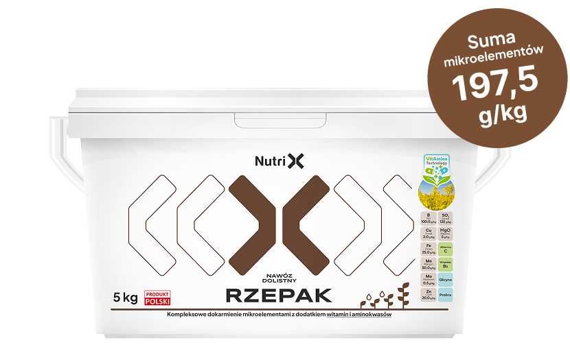 NUTRIX rzepak Wspomaga rozwój systemu korzeniowego
