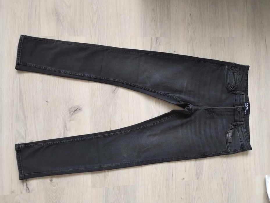 Męskie spodnie jeansy super skinny czarne W32 L32