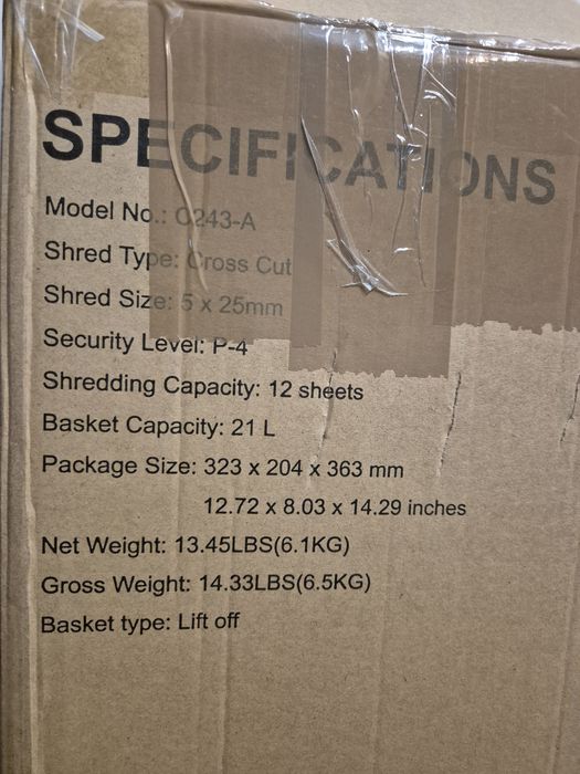 Шредер BONSAII C243-A офісний