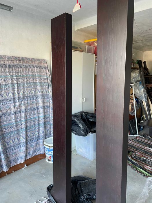 Conjunto de dois candeeiros em madeira de carvalho