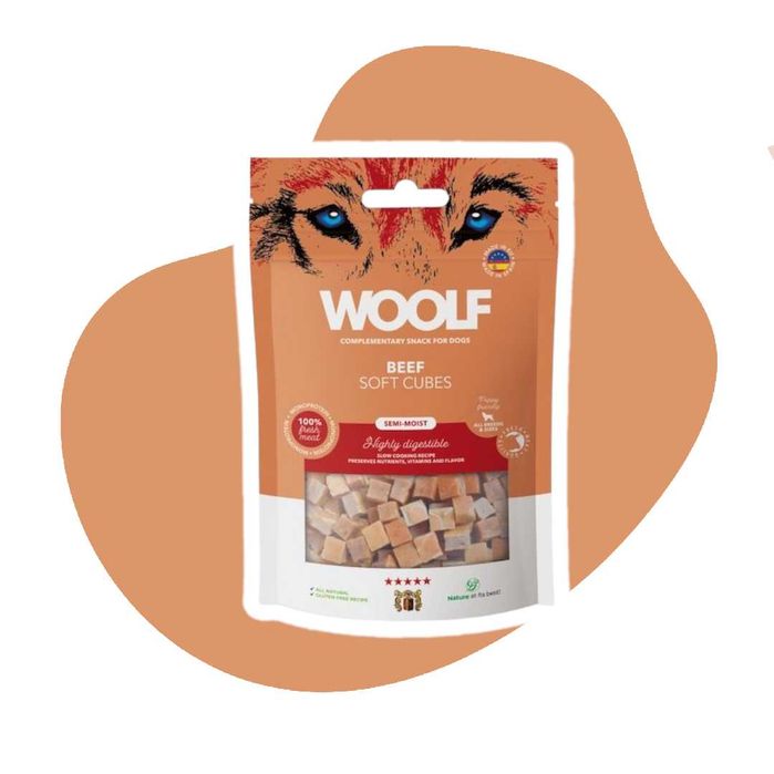 Woolf Soft Cubes Beef Monoprotein 100g wołowina kosteczki mięsne