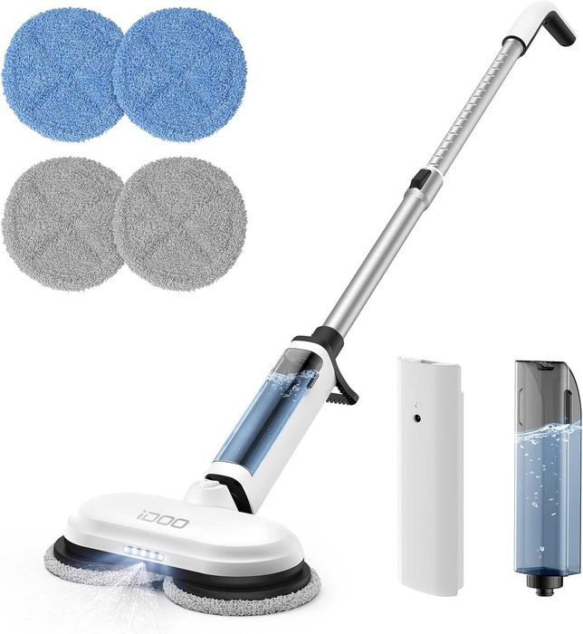 iDOO Elektryczny bezprzewodowy mop obrotowy,