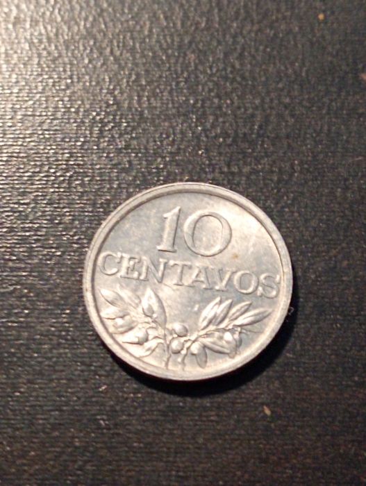 10 centavos - x centavos Portugal 1978 - Eixo vertical  eixo invertido