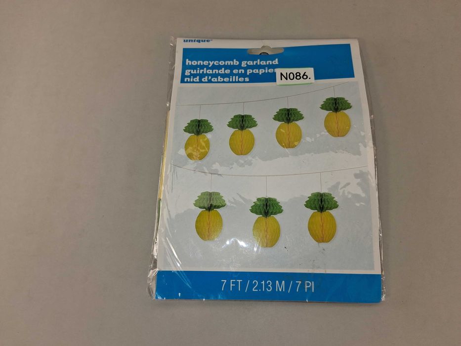 N086 Girlanda Dekoracyjna Ananas Honeycomb Luau Hawaii Party 7FT 2.13M