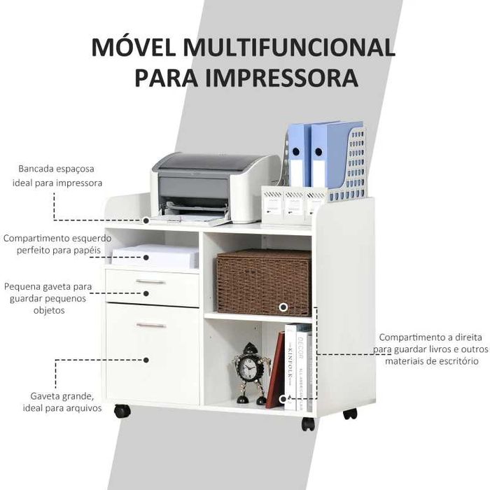 Armário para Impressora com Gavetas