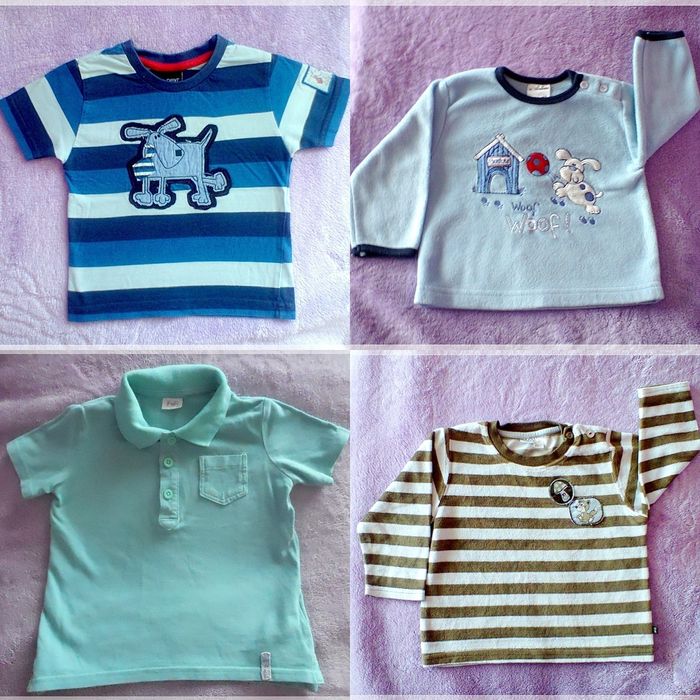 Ubrania 74-80 roz. 9-12 m. Bluzka Spodnie Śpiochy Body.