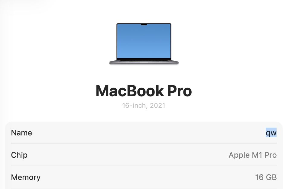 MacBook Pro 16’ 2021 M1 Pro 16 GPU 16Gb 512Gb Space 83%
