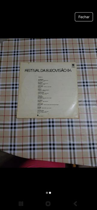 Disco Vinil LP Festival da Eurovisão 84