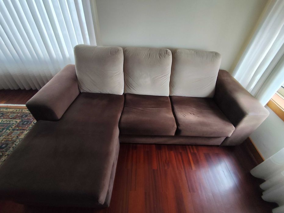 Sofá chaise longe em tecido