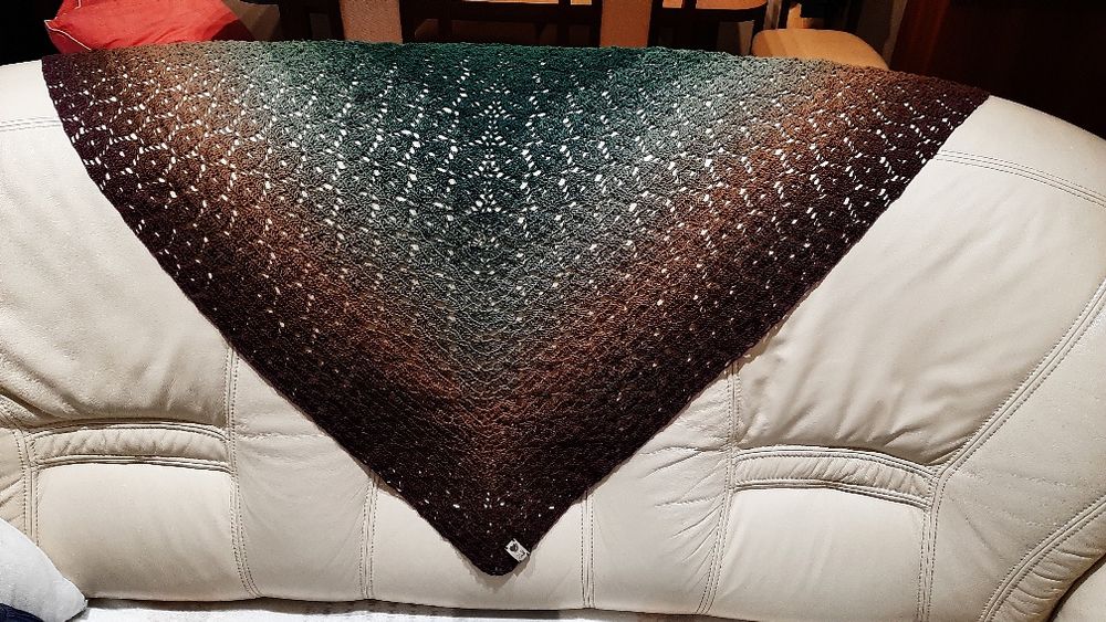 Chusta HandMade szydekło ombre